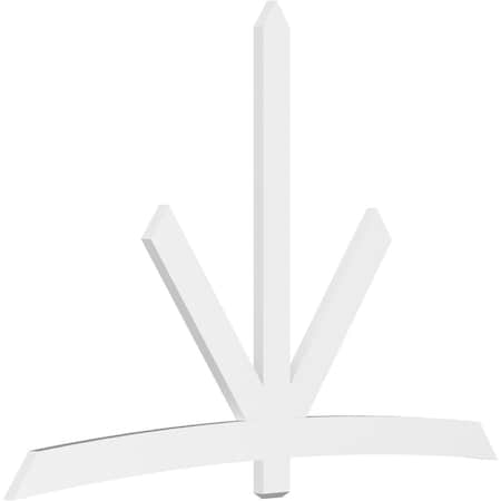 Ekena Millwork Alberta Architectural Grade PVC Gable Bracket, 108"W x 72"H x 2"D x 6"F, 16/12 Pitch GBP108X72X0206ALB00